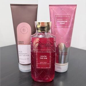 3pk Bath & Body Works Body Washes - Coco Shea, Champagne Toast, You're The One